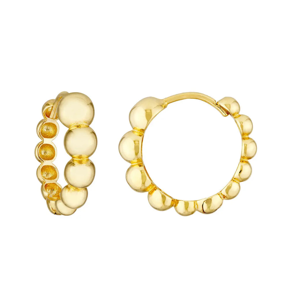 Graduated Beaded Hoop Earrings Midas