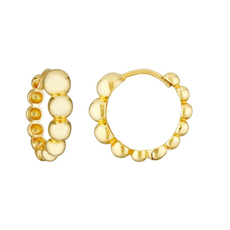 Graduated Beaded Hoop Earrings Midas