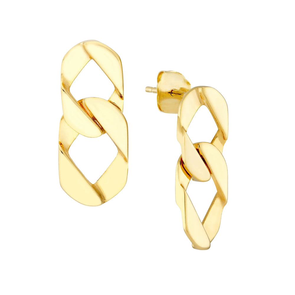 Graduated Chain Link Earrings Midas