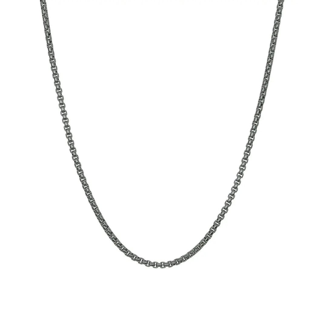 Gunmetal Ion Plated Stainless Steel Round Box Chain Italgem