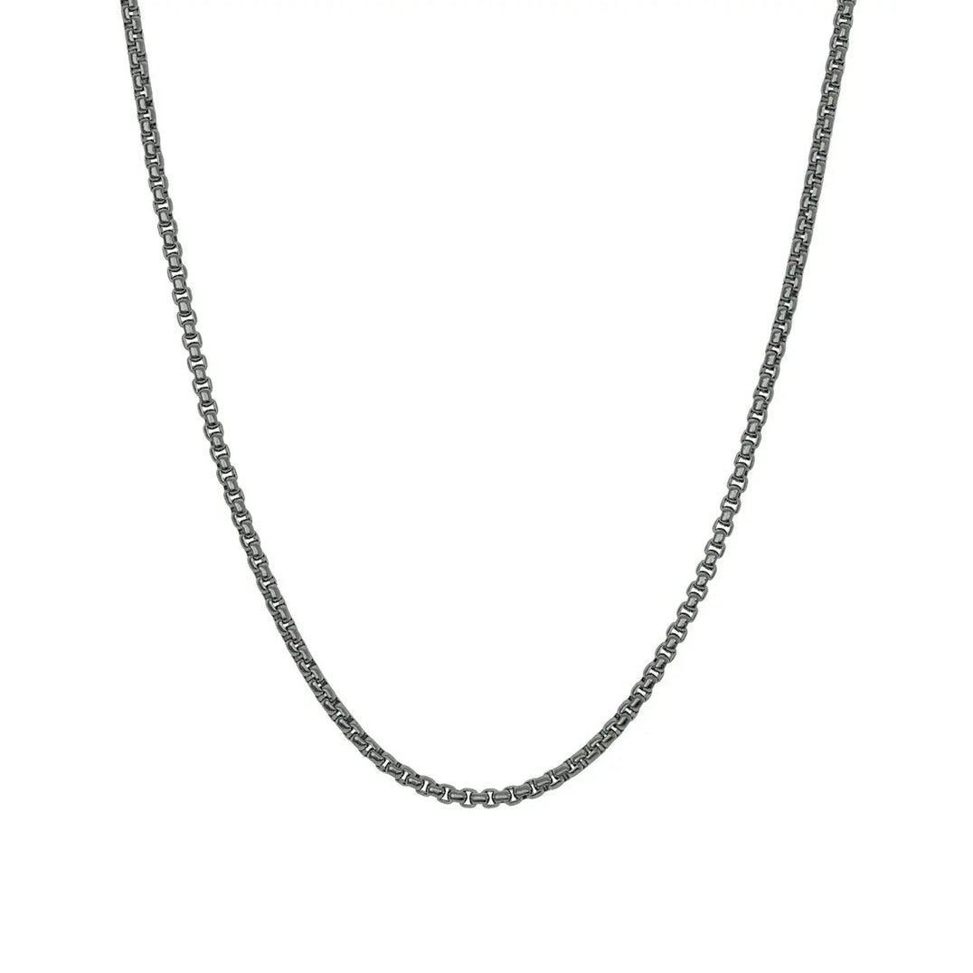 Gunmetal Ion Plated Stainless Steel Round Box Chain Italgem