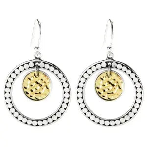 Hammered Dangle Earrings Samuel B Collection