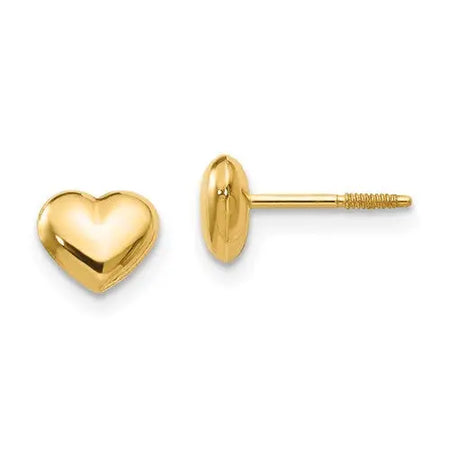 Heart Stud Earrings Quality Gold of Cincinnati