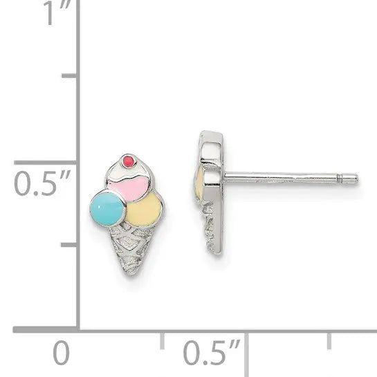 Ice Cream Cone Stud Earrings Quality Gold of Cincinnati