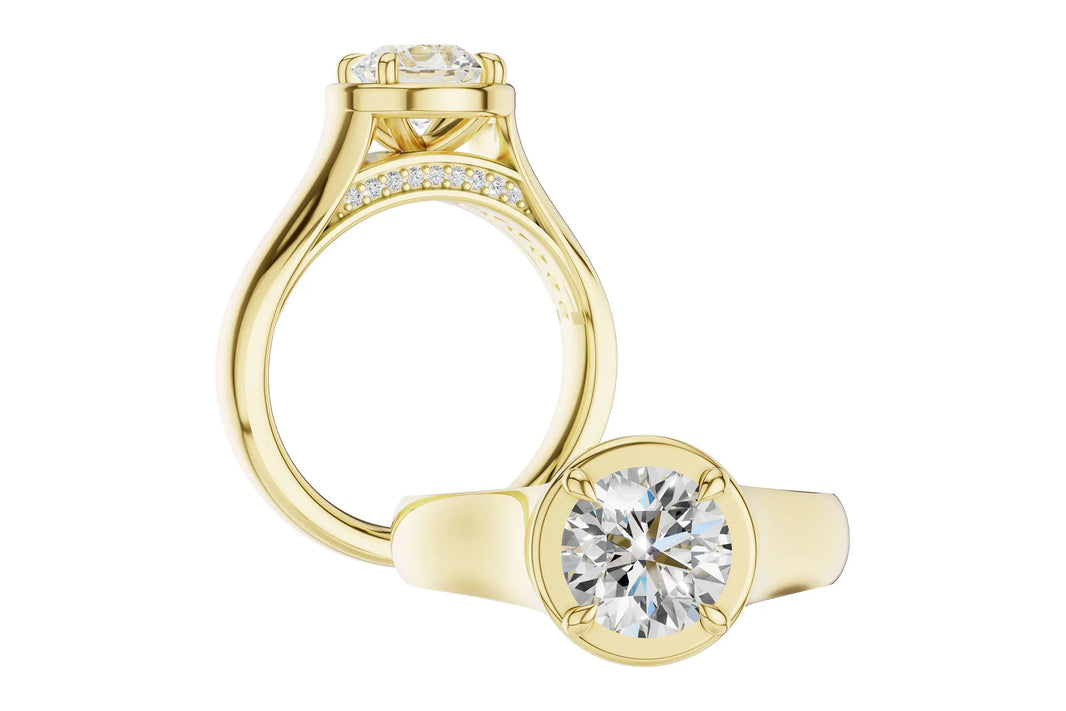 Illusion Yellow Gold Bezel Semi Mount Allison Kaufman