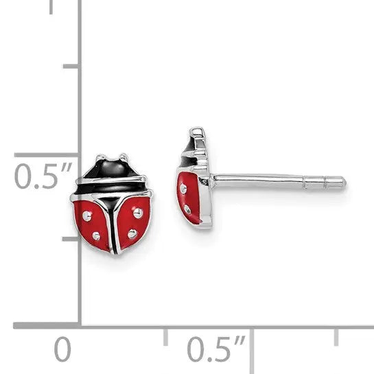 image Lady Bug Stud Earrings Quality Gold of Cincinnati