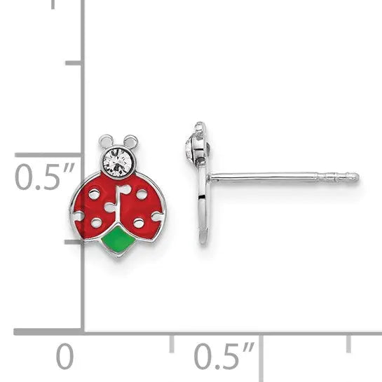 image Ladybug Earrings Quality Gold of Cincinnati