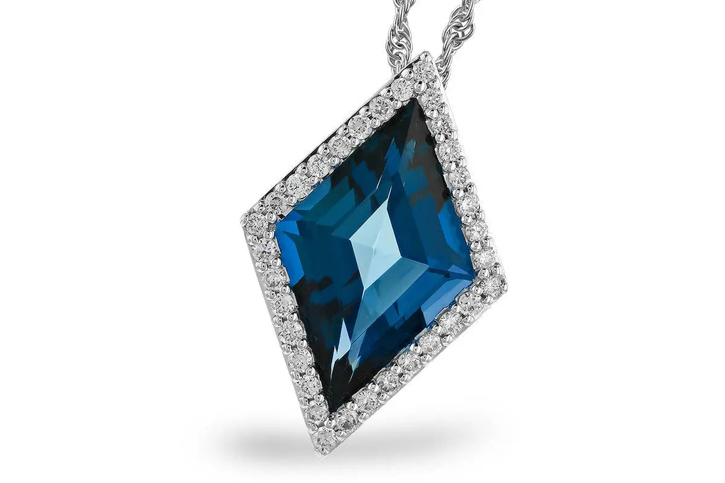 London Blue Topaz and Diamond Necklace Allison Kaufman