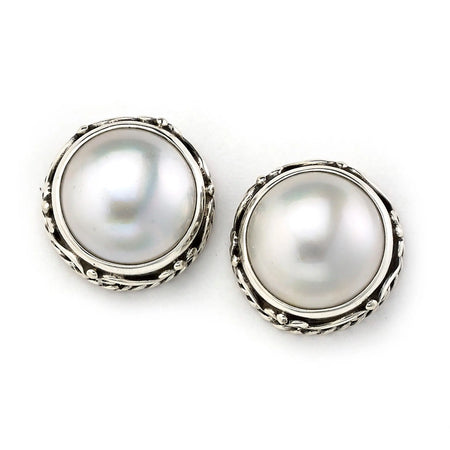 Mabe Pearl Stud Earrings Samuel B Collection