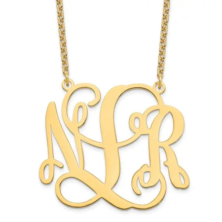 Monogram Initials Pendant Quality Gold of Cincinnati