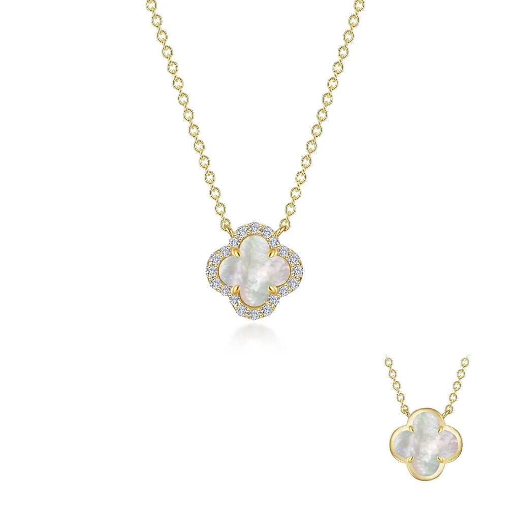 Mother of Pearl Clover Necklace Lafonn