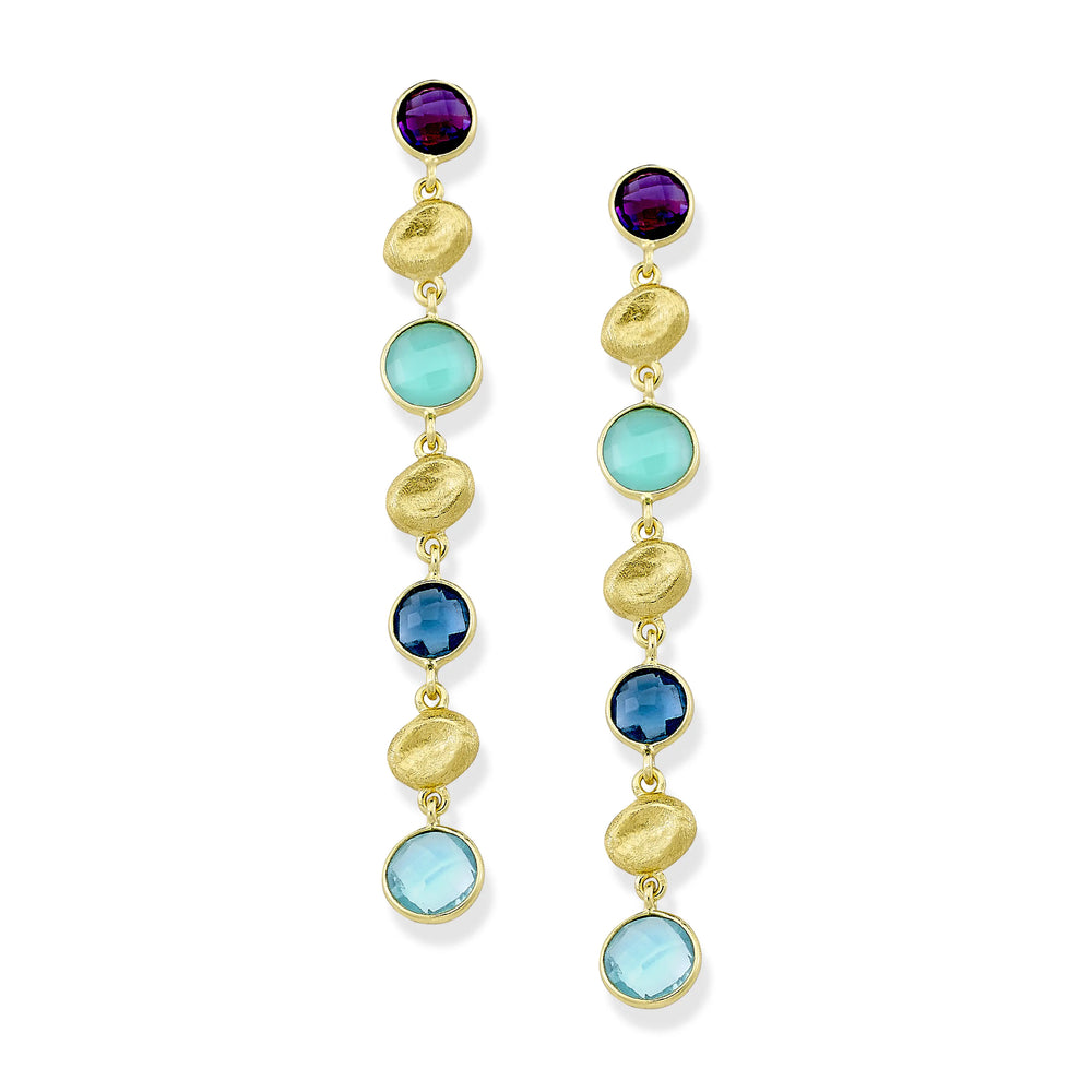 Multi Color Drop Earrings Samuel B Collection