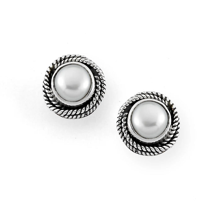 Orbit Pearl Stud Earrings Samuel B Collection