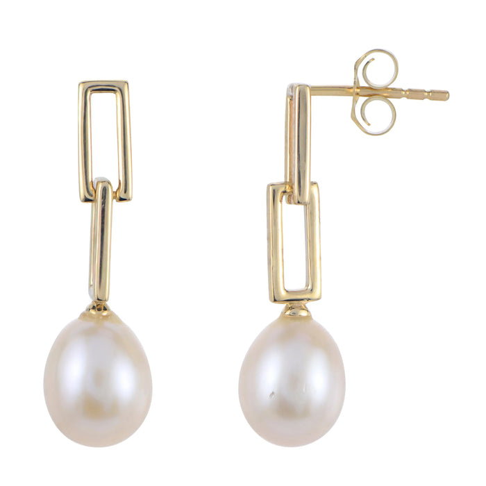 Paperclip Pearl  Drop Earrings Imperial-Deltah, Inc.