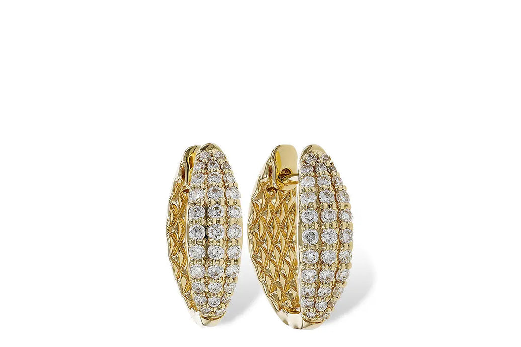 Pave Diamond Hoop Earrings Allison Kaufman