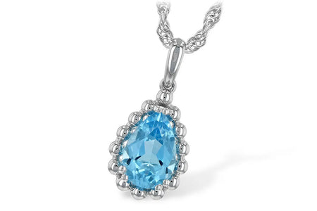 Pear Shape Blue Topaz Necklace Allison Kaufman