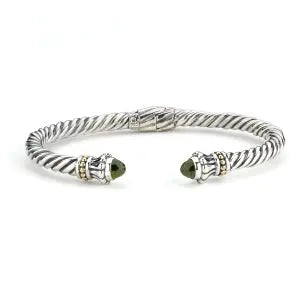 Peridot Bangle Bracelet Samuel B Collection