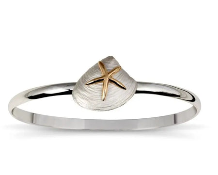 Quahog with Starfish Bangle Bracelet D'Amico Manufacturing Co., Inc.