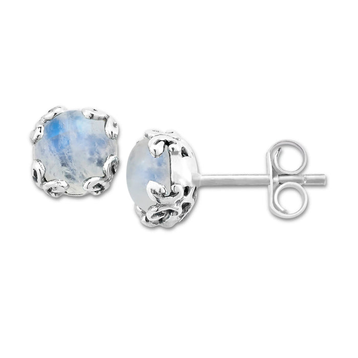 Rainbow Moonstone Stud Earrings Samuel B Collection