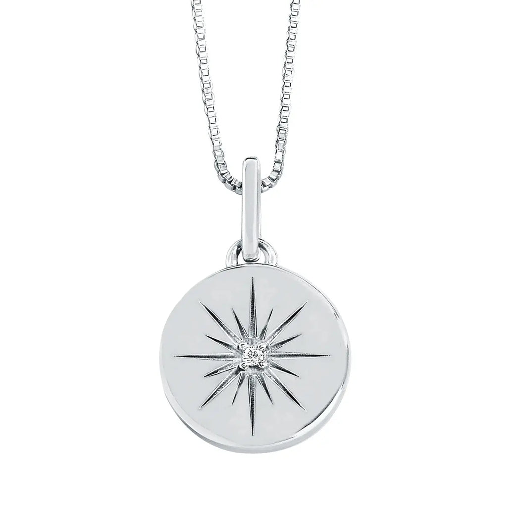 Round Starburst Diamond Necklace Ostbye