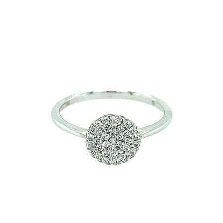 Round pave disc diamond fashion ring Bernard's