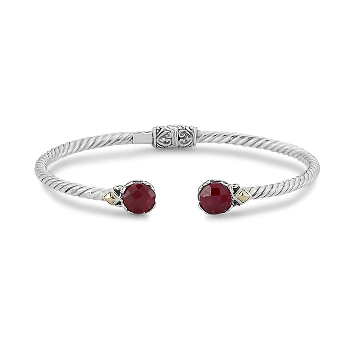 Ruby Cable Bangle Bracelet Samuel B Collection