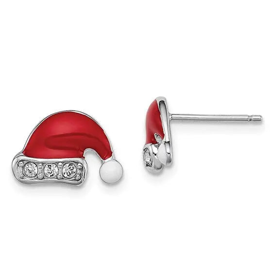 Santa Hat Stud Earrings Quality Gold of Cincinnati