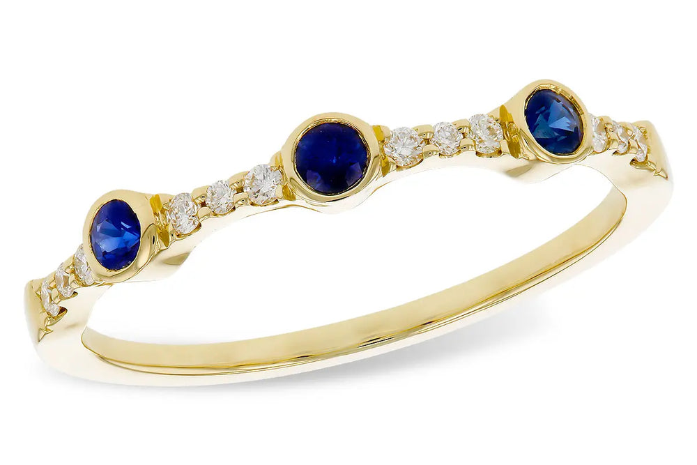 Sapphire and DIamond Stacking Ring Allison Kaufman