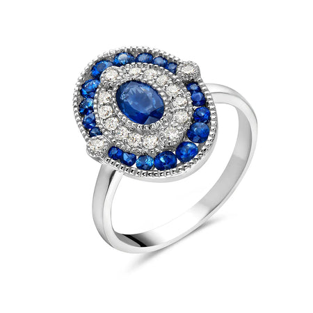 Sapphire and Diamond Antique Ring Bassali
