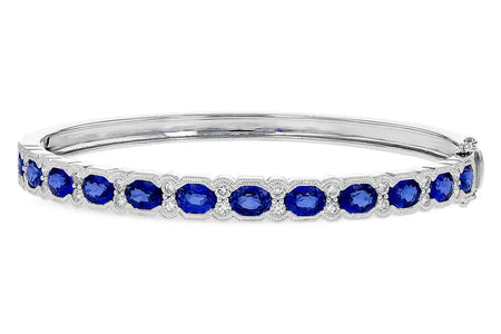 Sapphire and Diamond Bangle Bracelet Allison Kaufman