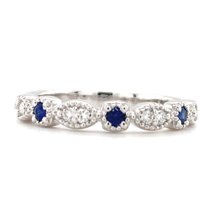 Sapphire and Diamond Stackable Band Ring Bernard's