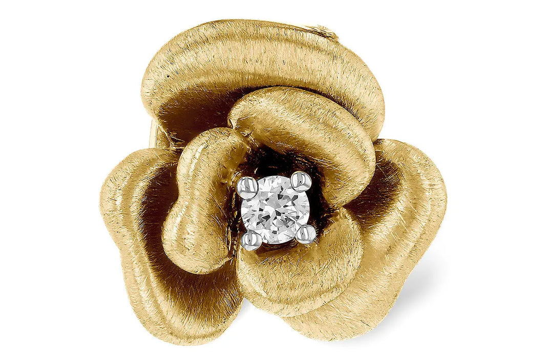 Satin Diamond Rose Pendant Allison Kaufman