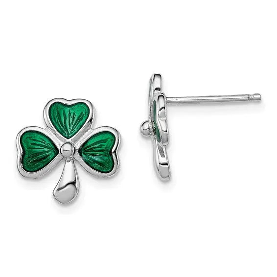 Shamrock Stud Earrings Quality Gold of Cincinnati