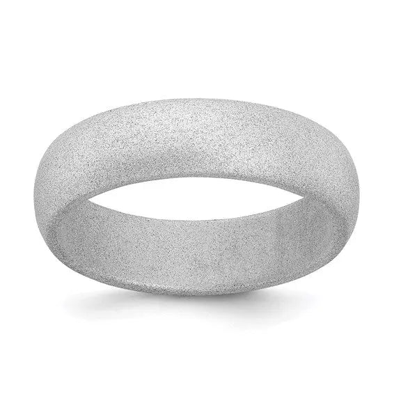 Silver Tone Silicone Ring Quality Gold of Cincinnati