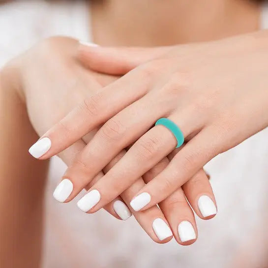 Sky Blue Silicone Ring Quality Gold of Cincinnati