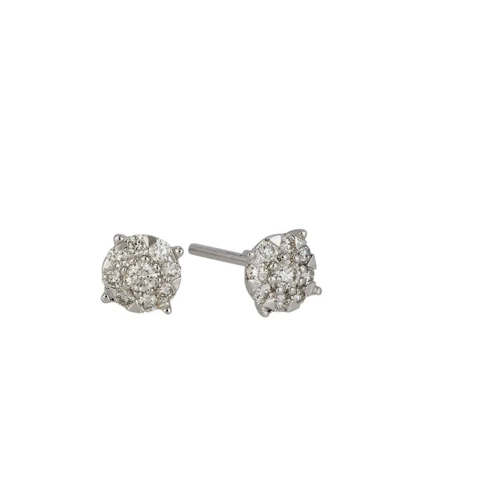 Small Cluster Diamond Earrings Simran Collection, Inc.