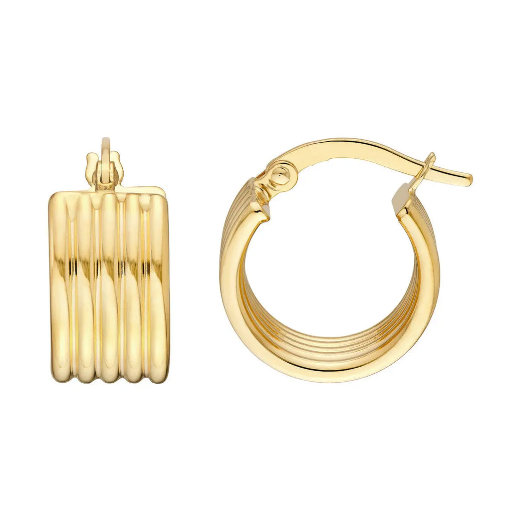 Small Round Ribbed Hoops Midas