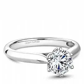 Solitaire diamond engagement semi mount ring Crown Ring Bridal House