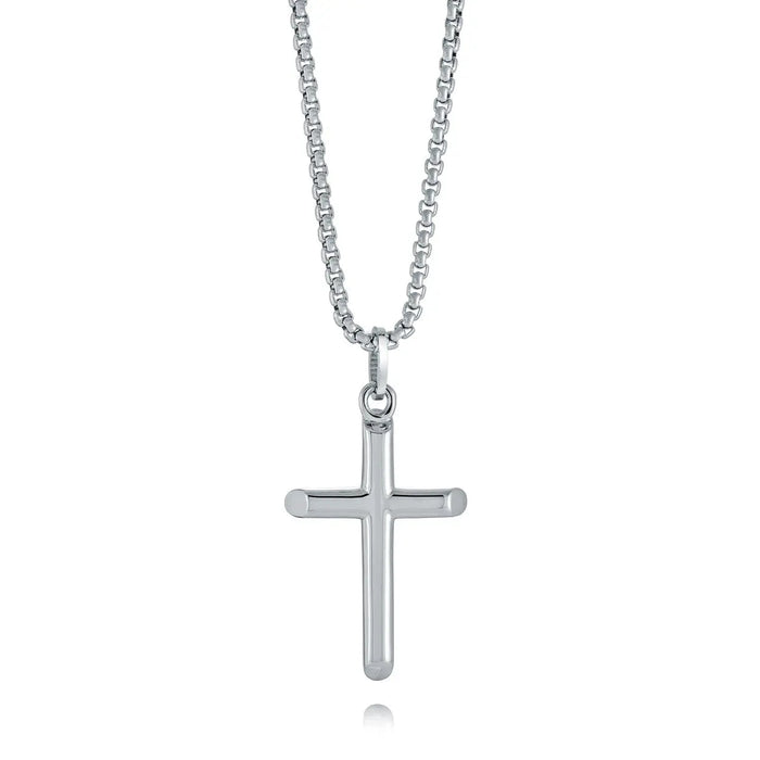 Stainless Steel Cross and Chain Italgem