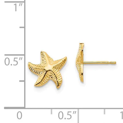 Starfish Stud Earrings Quality Gold of Cincinnati