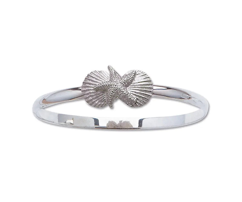 Starfish and Scallop Shell Bangle Bracelet D'Amico Manufacturing Co., Inc.