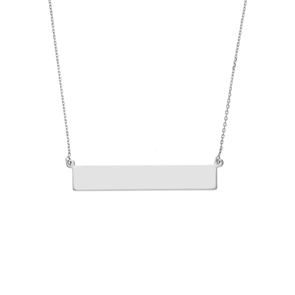 Sterling Silver Bar Necklace Midas