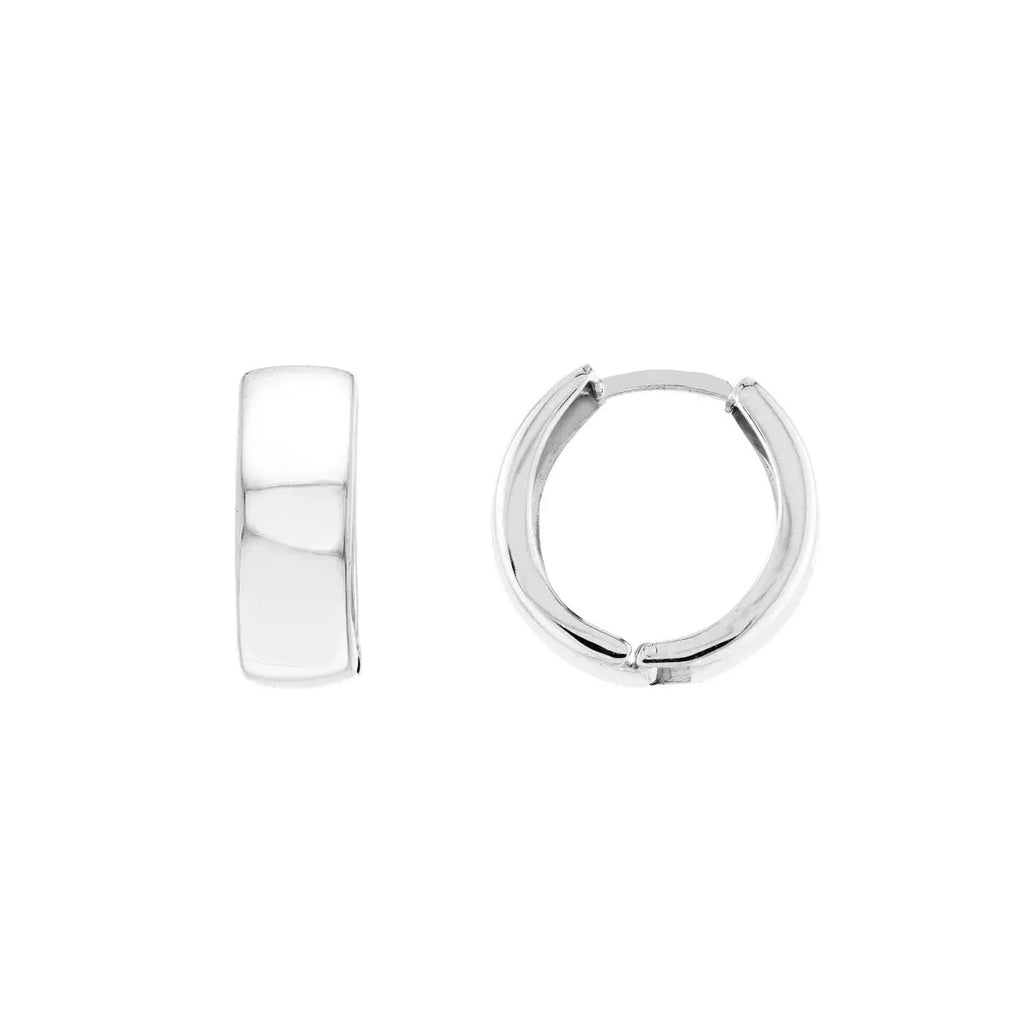 Sterling Silver Polished Hoop Earrings Midas