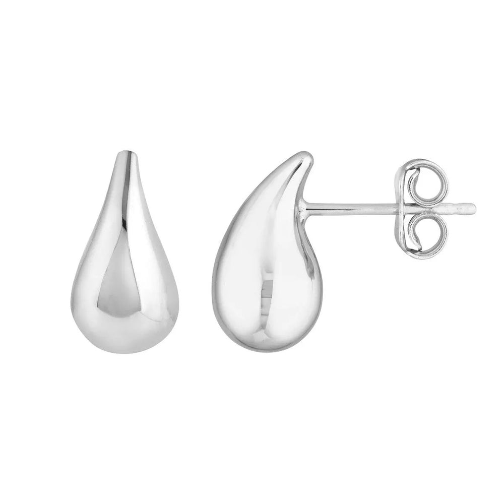 Sterling Silver Teardrop Stud Earrings Midas