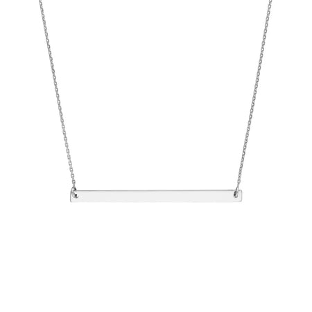 Sterling Silver Thin Bar Necklace Midas