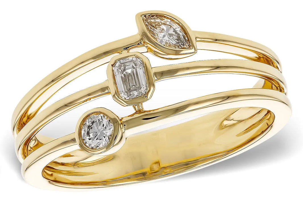 Triple Band 3 Stone Ring Allison Kaufman