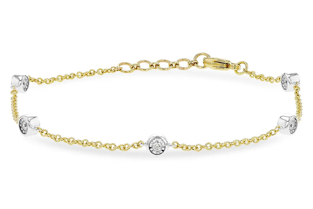 Two Tone Gold Diamonds by the Yard Bracelet Allison Kaufman