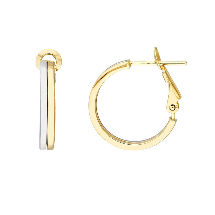 Two Tone Gold Hoops Midas