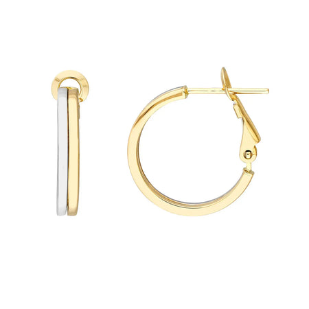 Two Tone Gold Hoops Midas