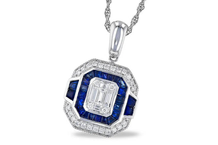 Vintage Style Sapphire and Diamond Necklace Allison Kaufman